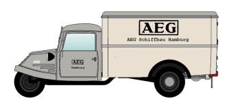 NPE Modellbau NA88176 - H0 Goliath GD 750 Kombi AEG Hamburg